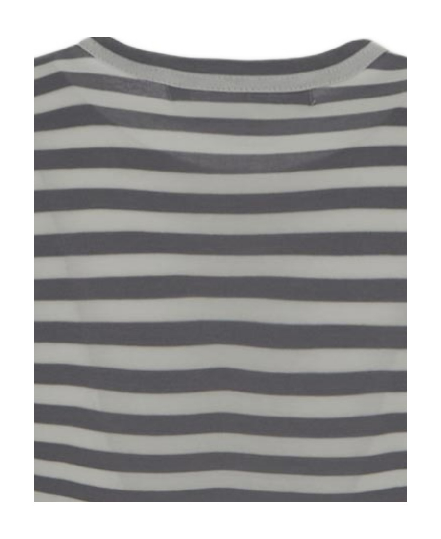 Comme Des Garçons Play Horizontal-stripe Long-sleeve T-shirt In Gray
