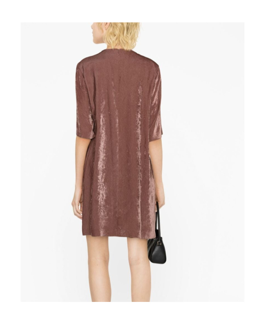 Fabiana Filippi Round Neck Dress In Brown