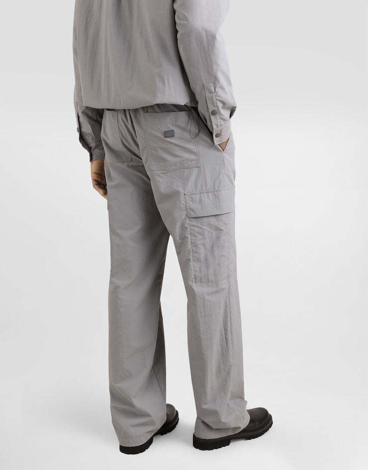 Dolce & Gabbana Technical Fabric Cargo Pants In Gray