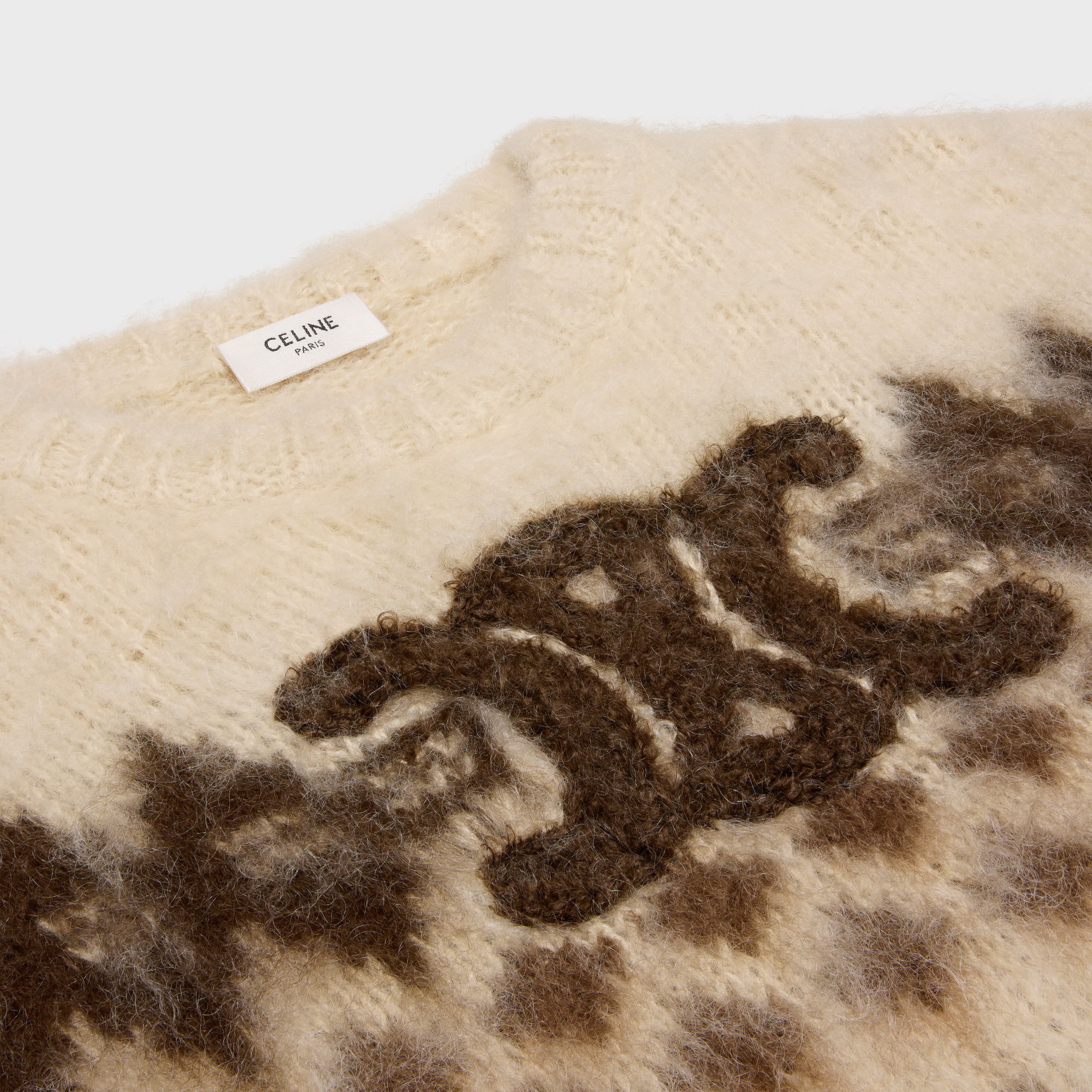 Celine Round-neck And Long-sleeved Sweater In Nude