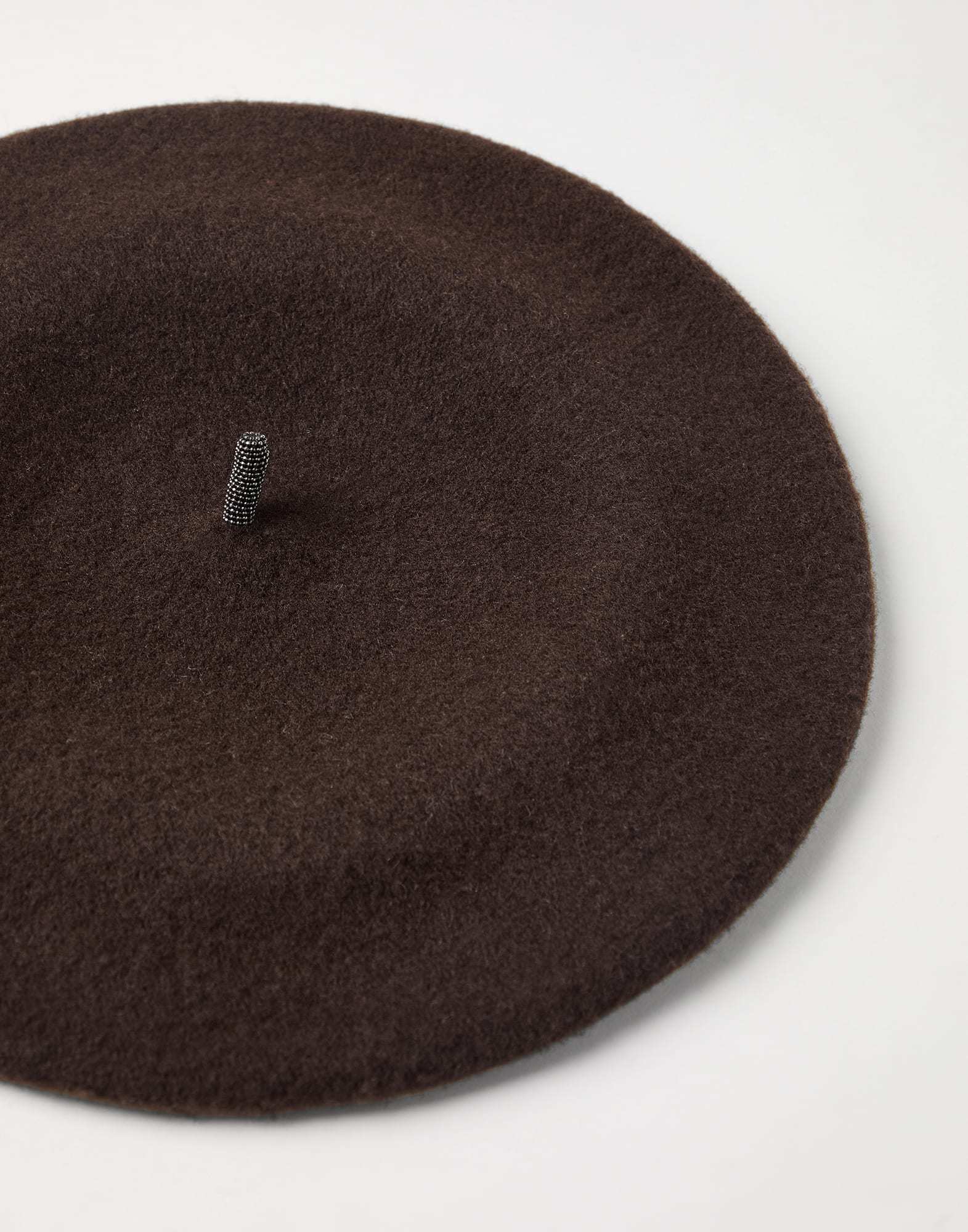 Brunello Cucinelli 'soft Round Loop Detail' Beanie In Brown