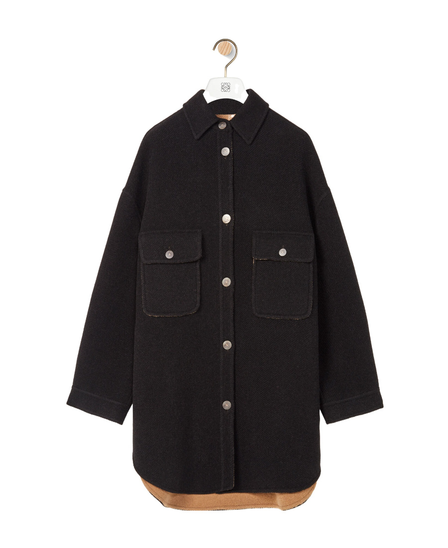 Loewe Large Profile Wool Jacket In Black
