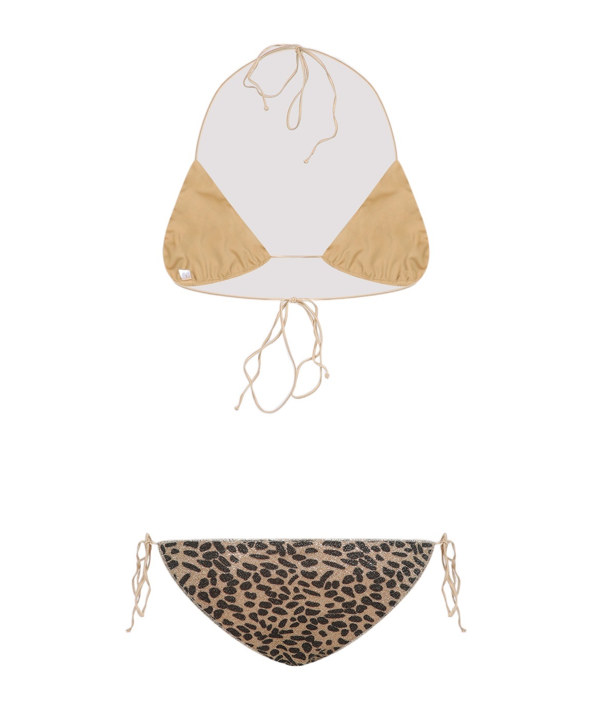 Shop Oseree Leopard-print Bikini In White