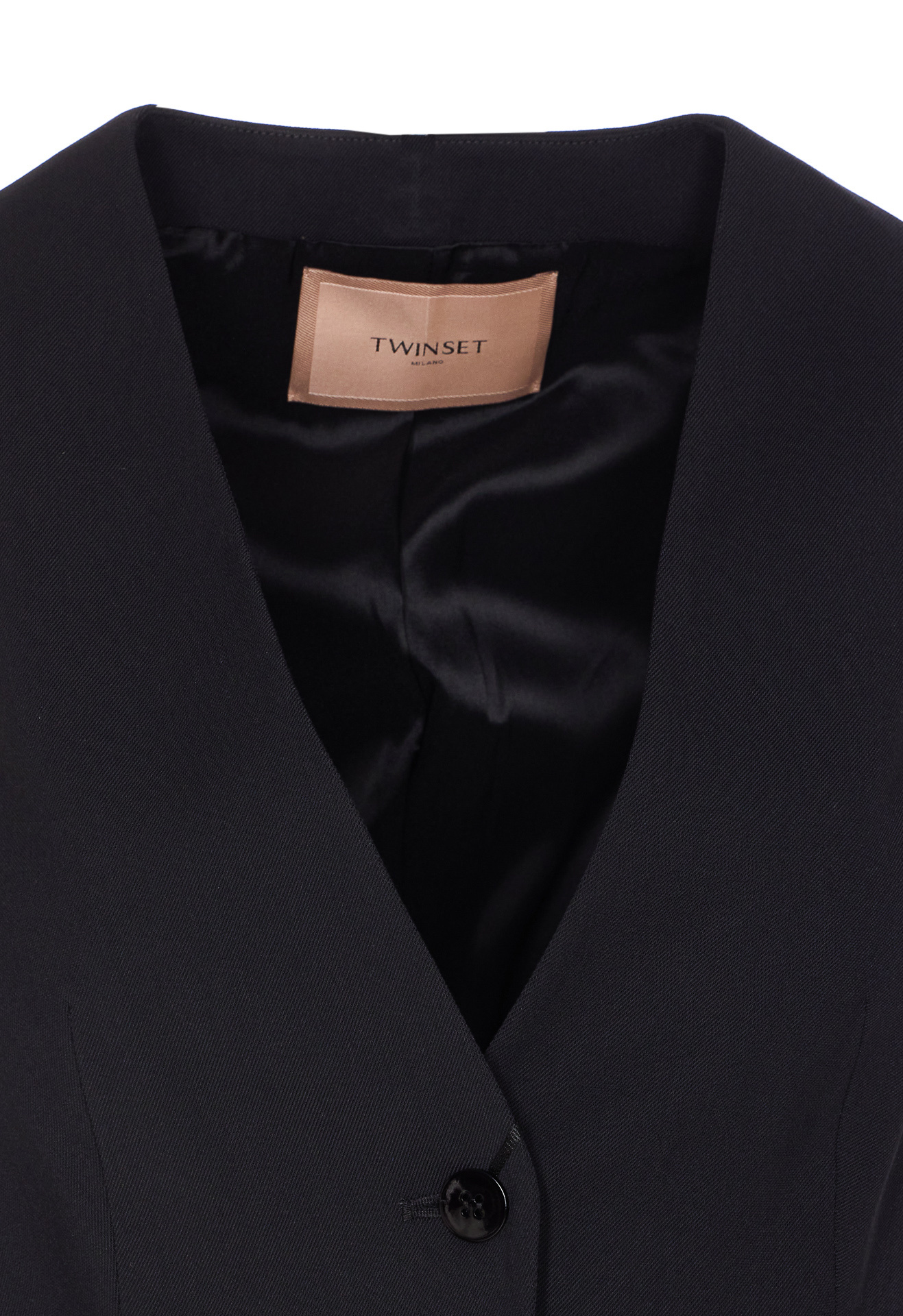 Twinset V-neck Buttoned Waistcoat In Blue