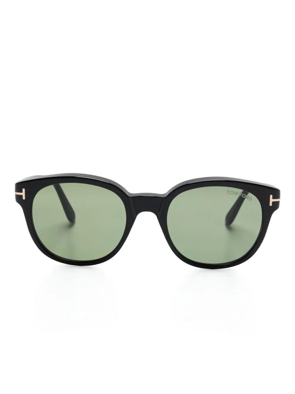 Tom Ford Eyewear Oval-frame Sunglasses In Black