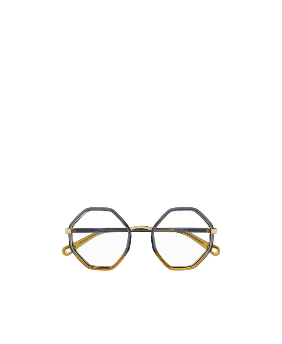 Chloé Oversized Geometric-frame Glasses In Gold