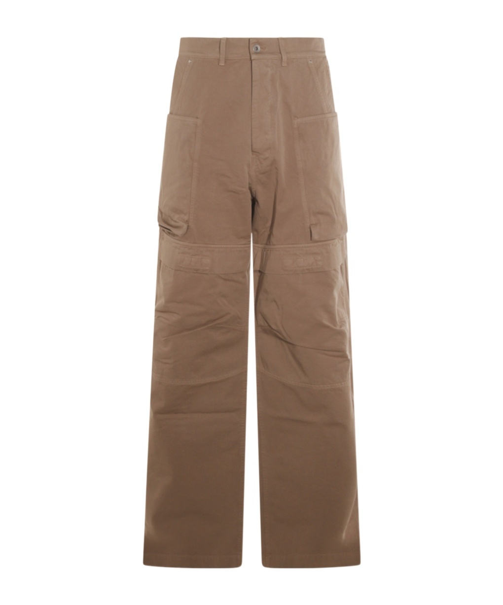 Rick Owens Drkshdw Stefan Wide Leg Cargo Pants In Neutral