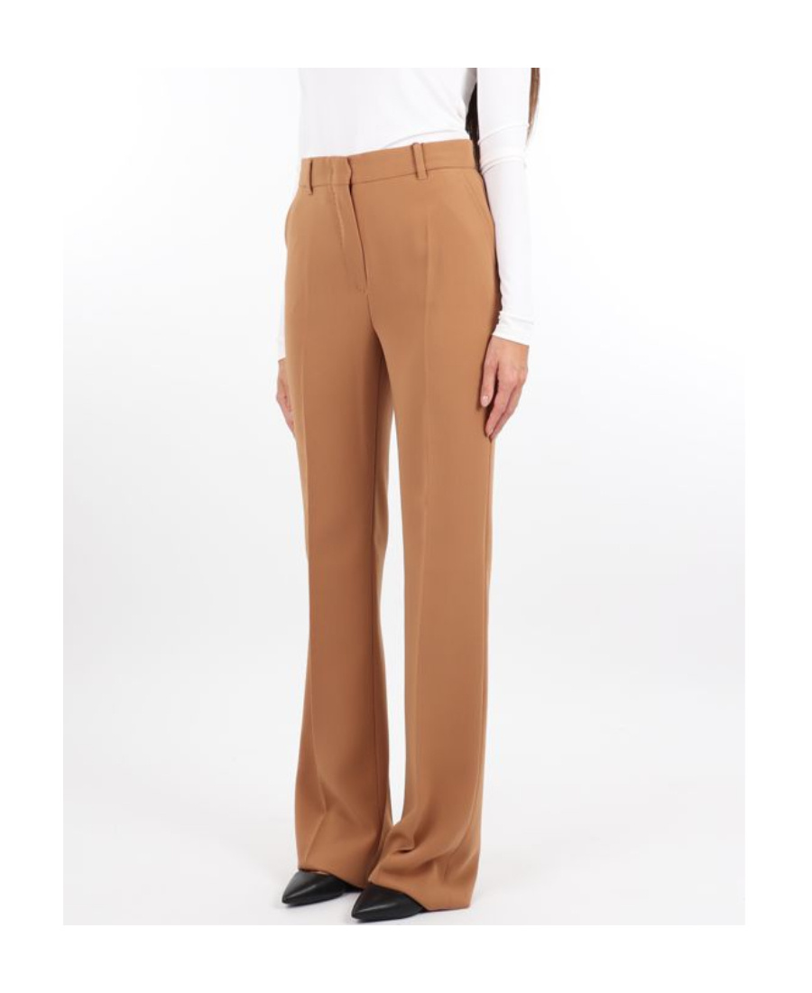 Max Mara Straight Leg Pants In Nude