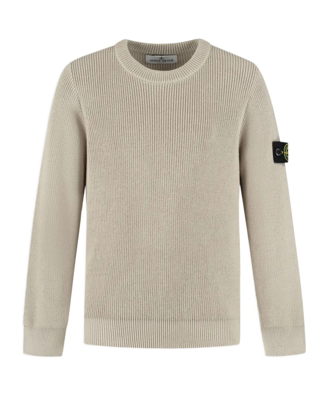 Stone Island Compass Badge Sweater In Sand-colored