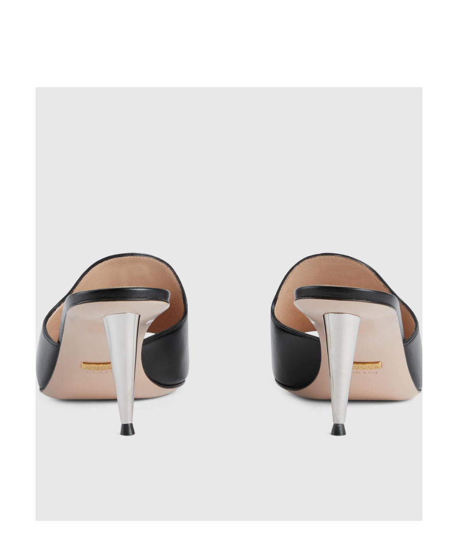 Gucci Blondie Open-toe Mules In Black
