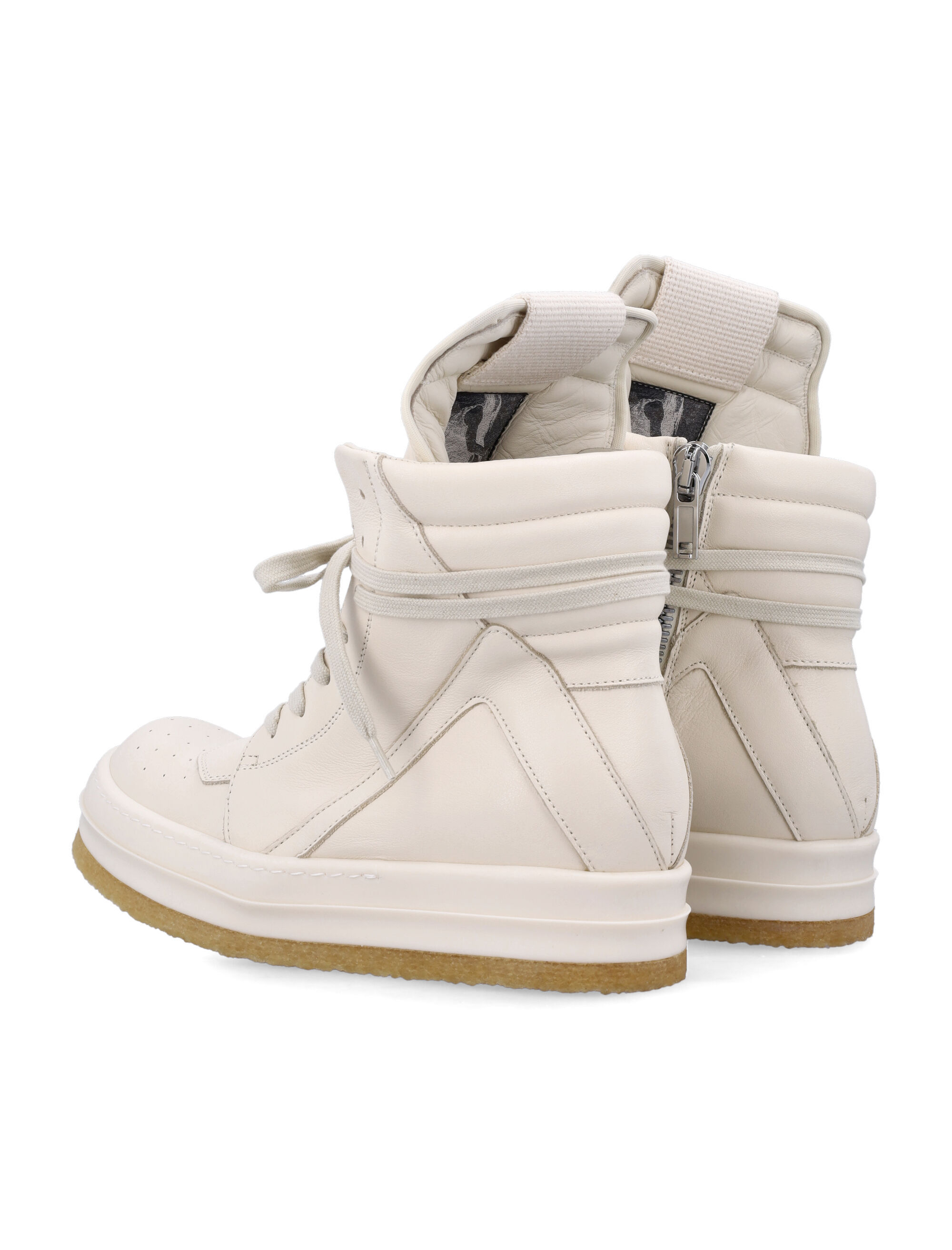 Rick Owens Geobasket Sneakers In White