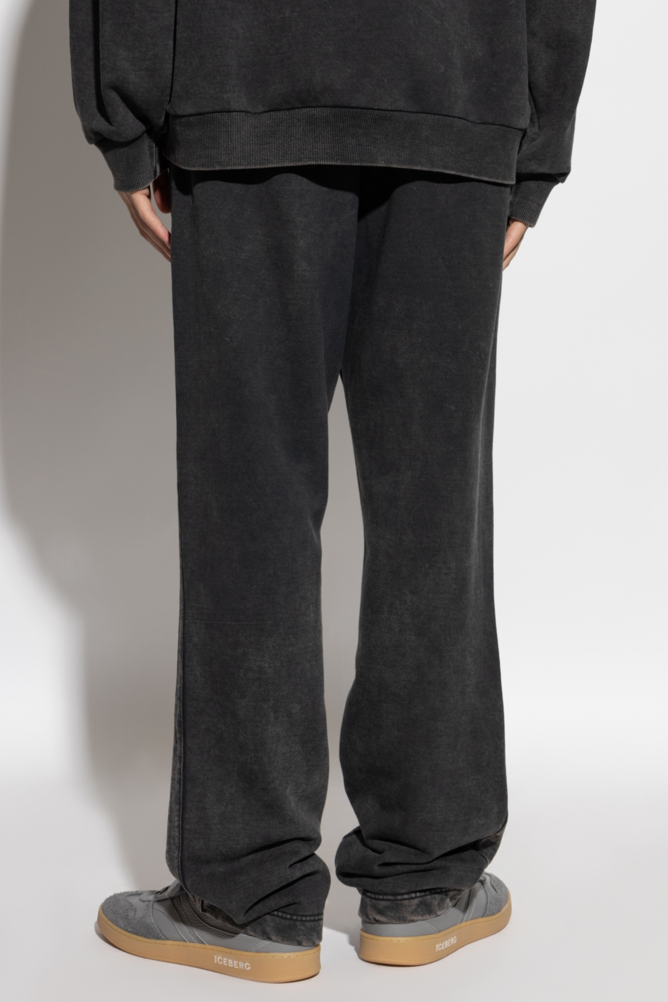 Iceberg Elastic Waistband Tracksuit Pants In Black