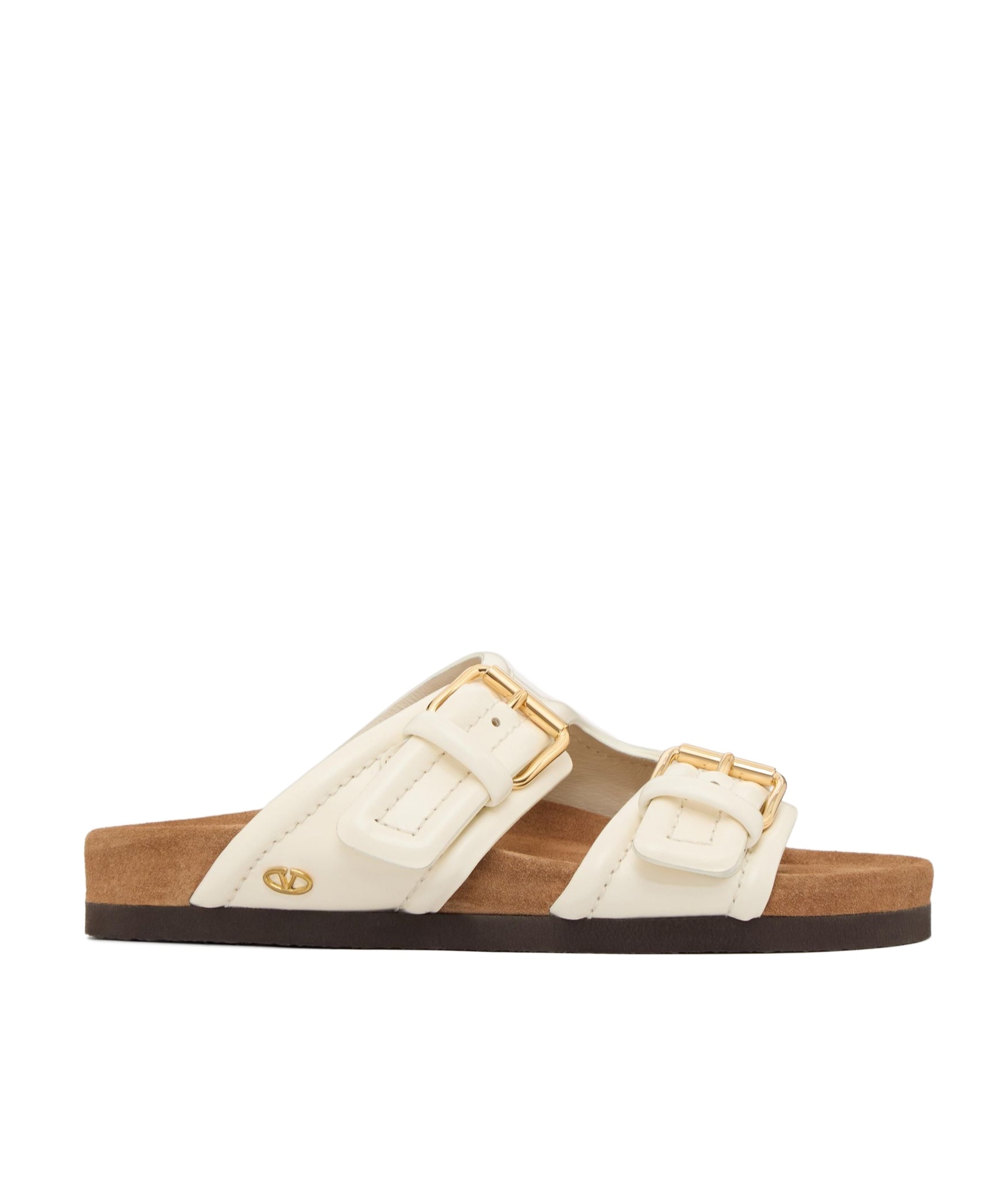 Valentino Garavani Fussfriend Calfskin Slide Sandal 30 Mm Woman Ivory 39.5 In White