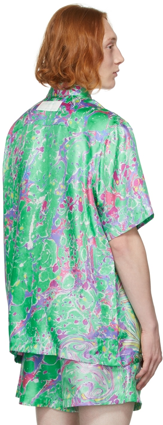 Stella Mccartney X Ed Curtis Oil Swirl Shirt In Green
