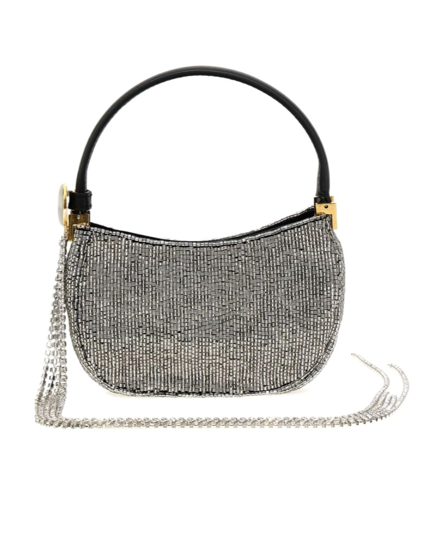 Magda Butrym Micro Vesna Embellished Clutch Bag In Gray