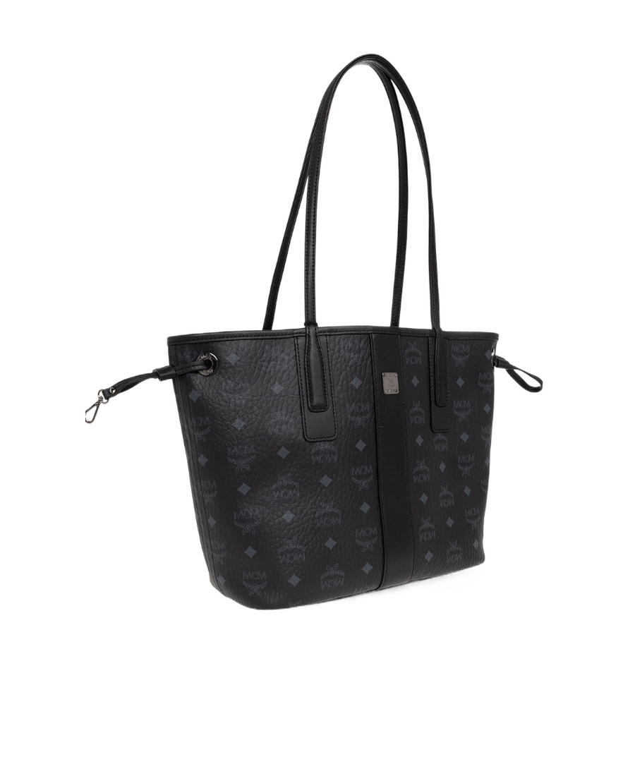 Mcm Small Liz Reversible Tote Bag In Black