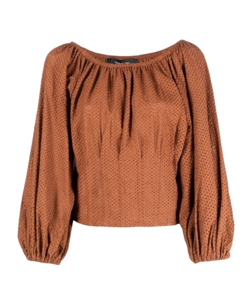 FEDERICA TOSI OFF-SHOULDER LONG-SLEEVED BLOUSE