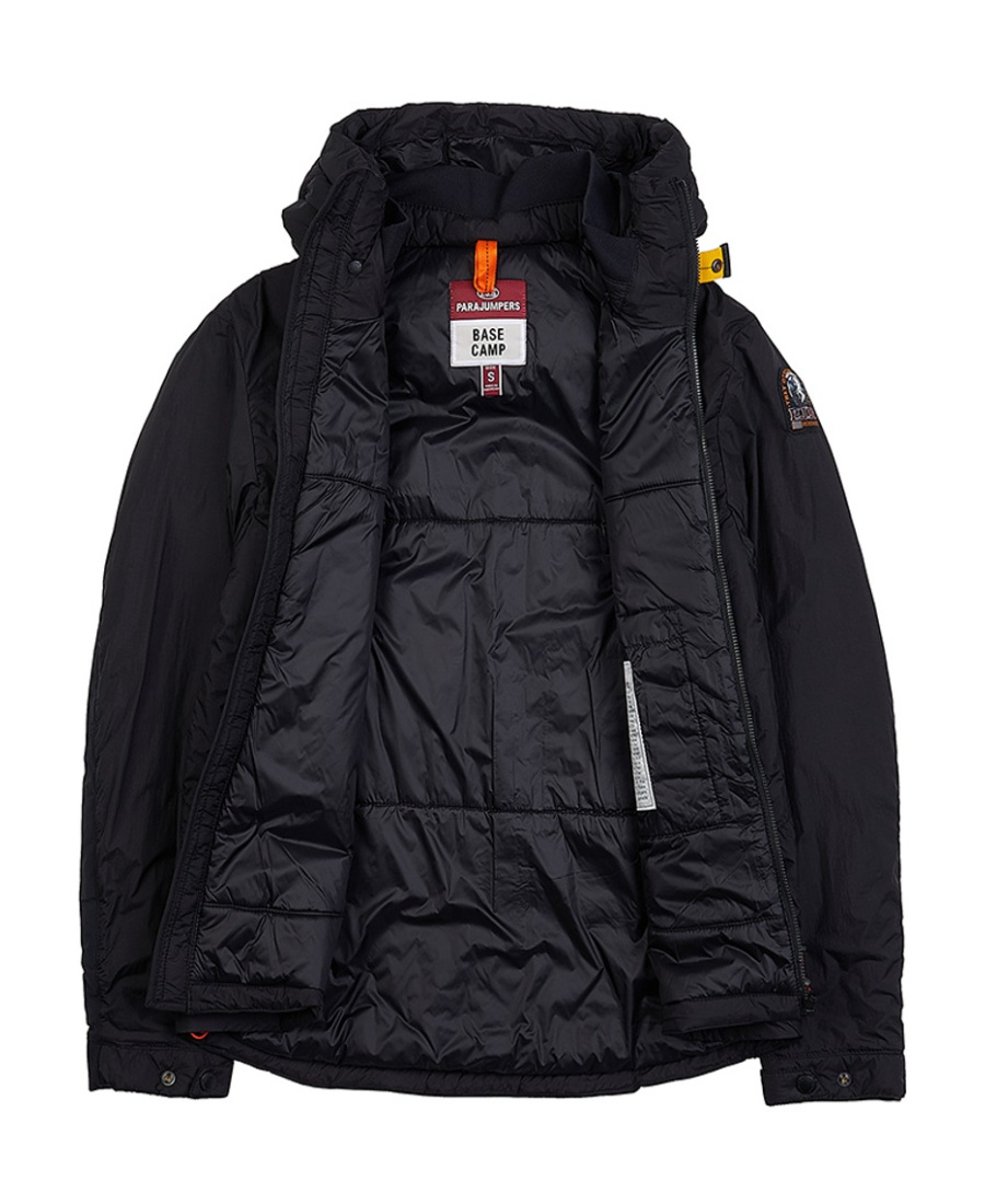 Parajumpers Hooded Cotton-padded Suit In Black