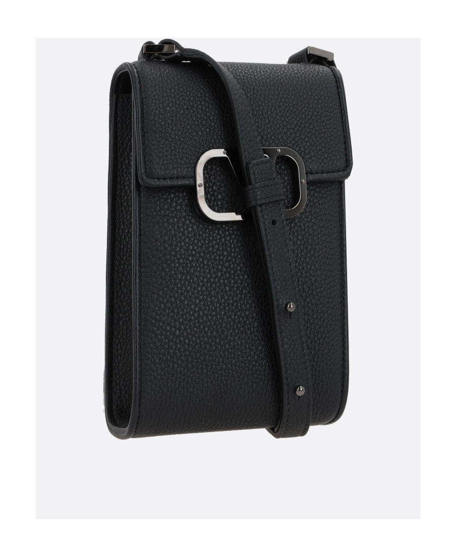 Valentino Vlogo Signature Messenger Bag In Black