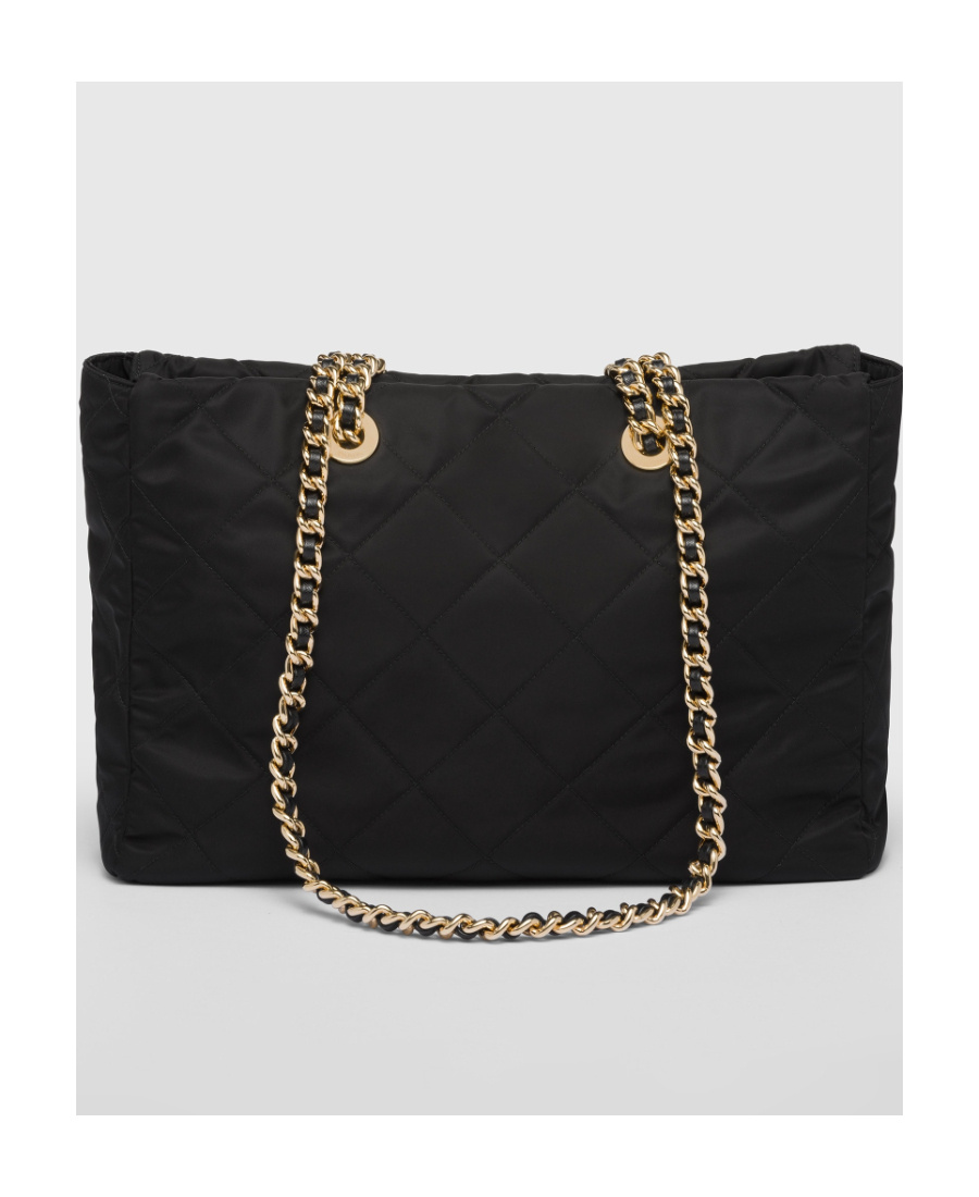 Prada Re-edition 1995 Chaine Medium Re-nylon Bag In Black
