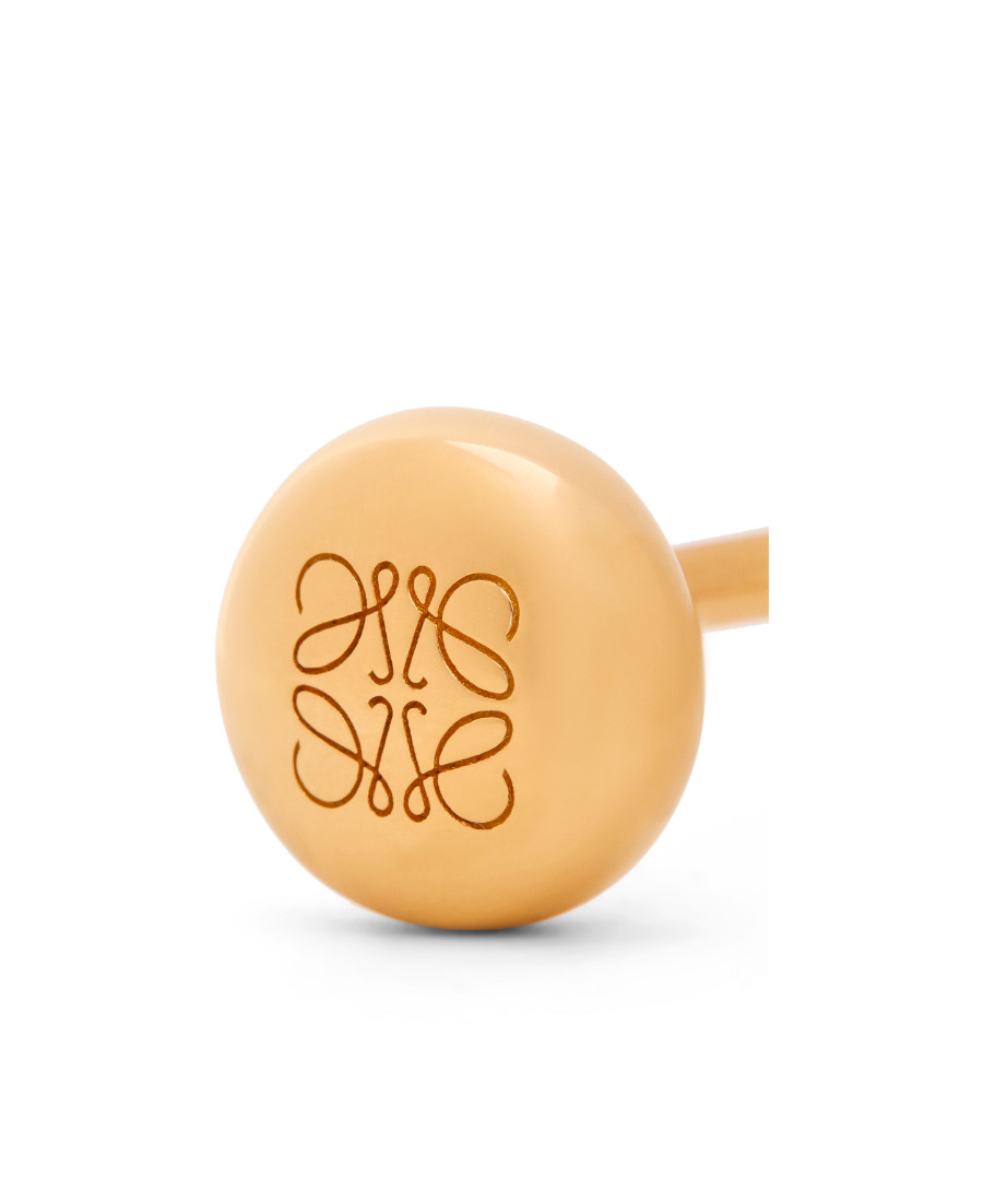 Loewe Anagram Pebble Open Bracelet In Yellow
