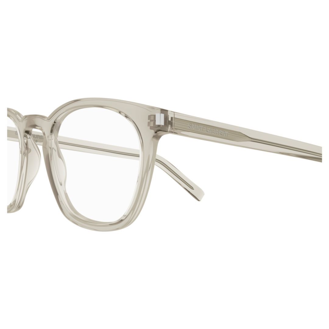 Saint Laurent Square-frame Glasses In Nude