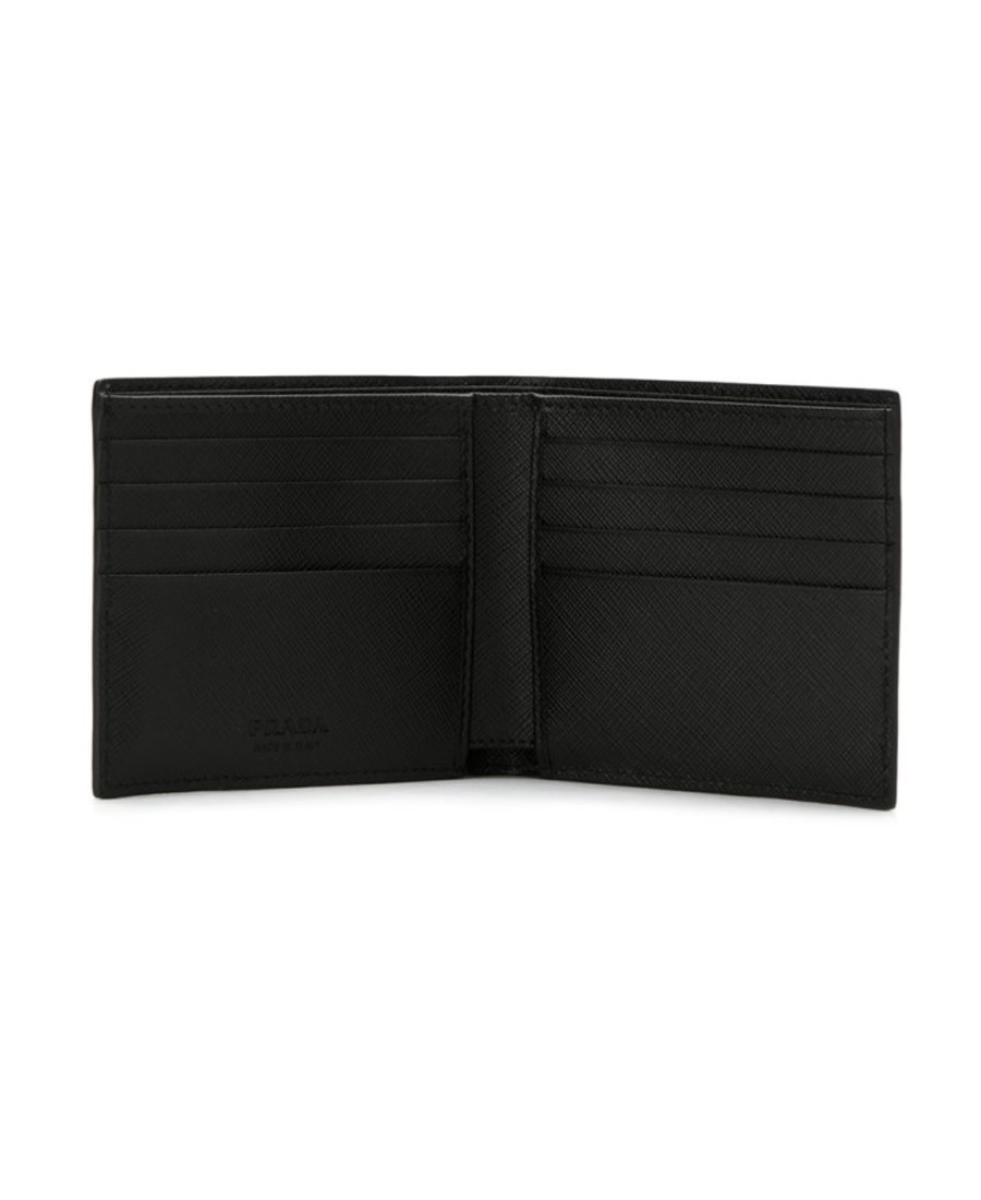 Prada Saffiano Leather Wallet In Black