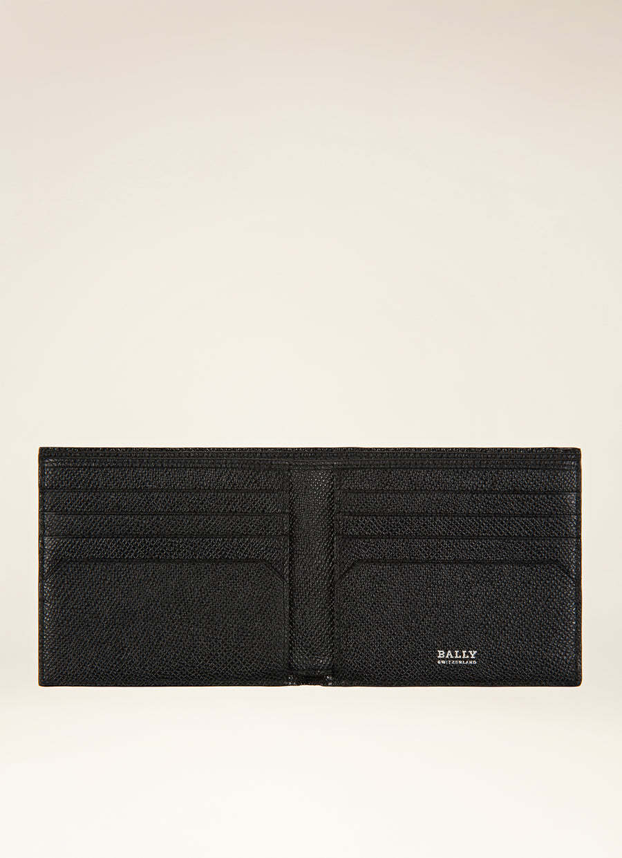 Bally Trasa Logo Plaque Bi-fold Wallet In Black