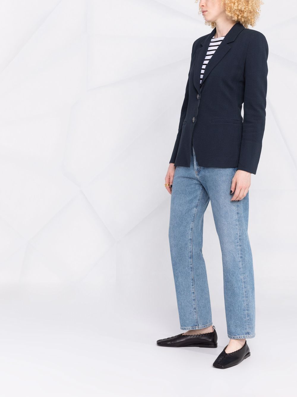 EMPORIO ARMANI SINGLE-BREASTED TWILL JACKET
