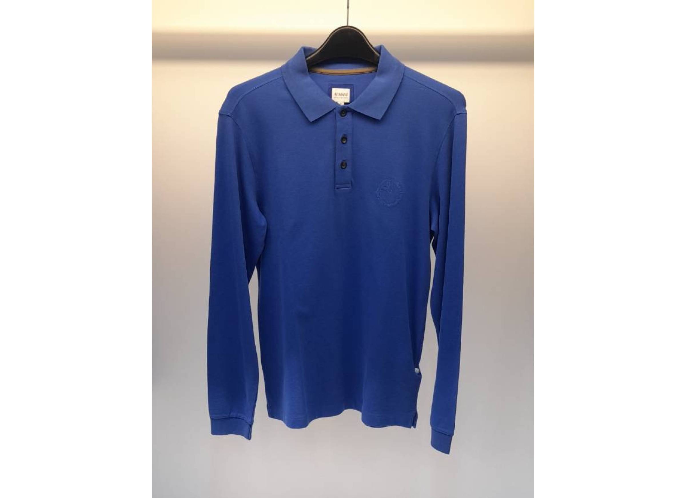 ARMANI COLLEZIONI LOGO LONG-SLEEVED POLO SHIRT