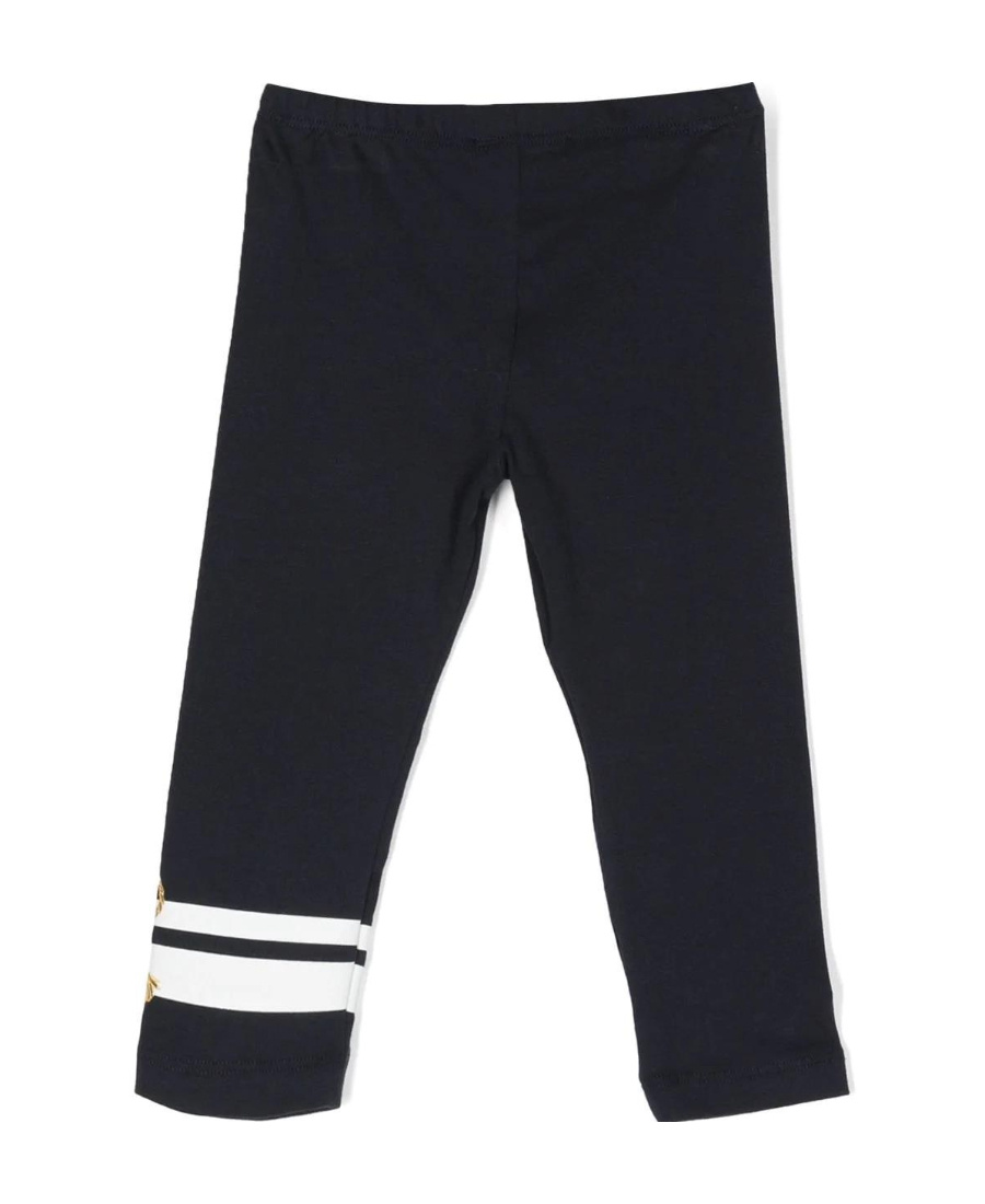 Monnalisa Bow-print Stretch Legging In White