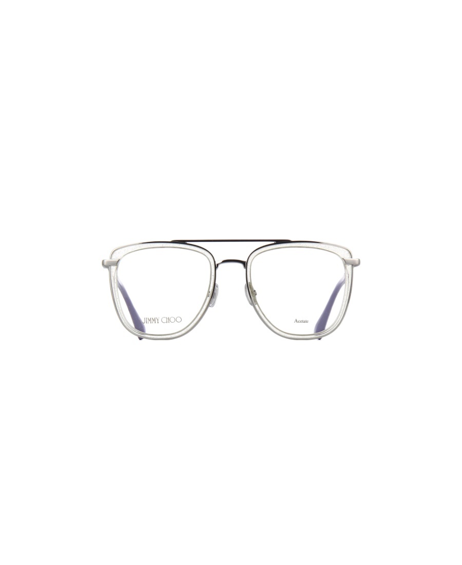 Jimmy Choo Eyewear Aviator Frame Glasses In White