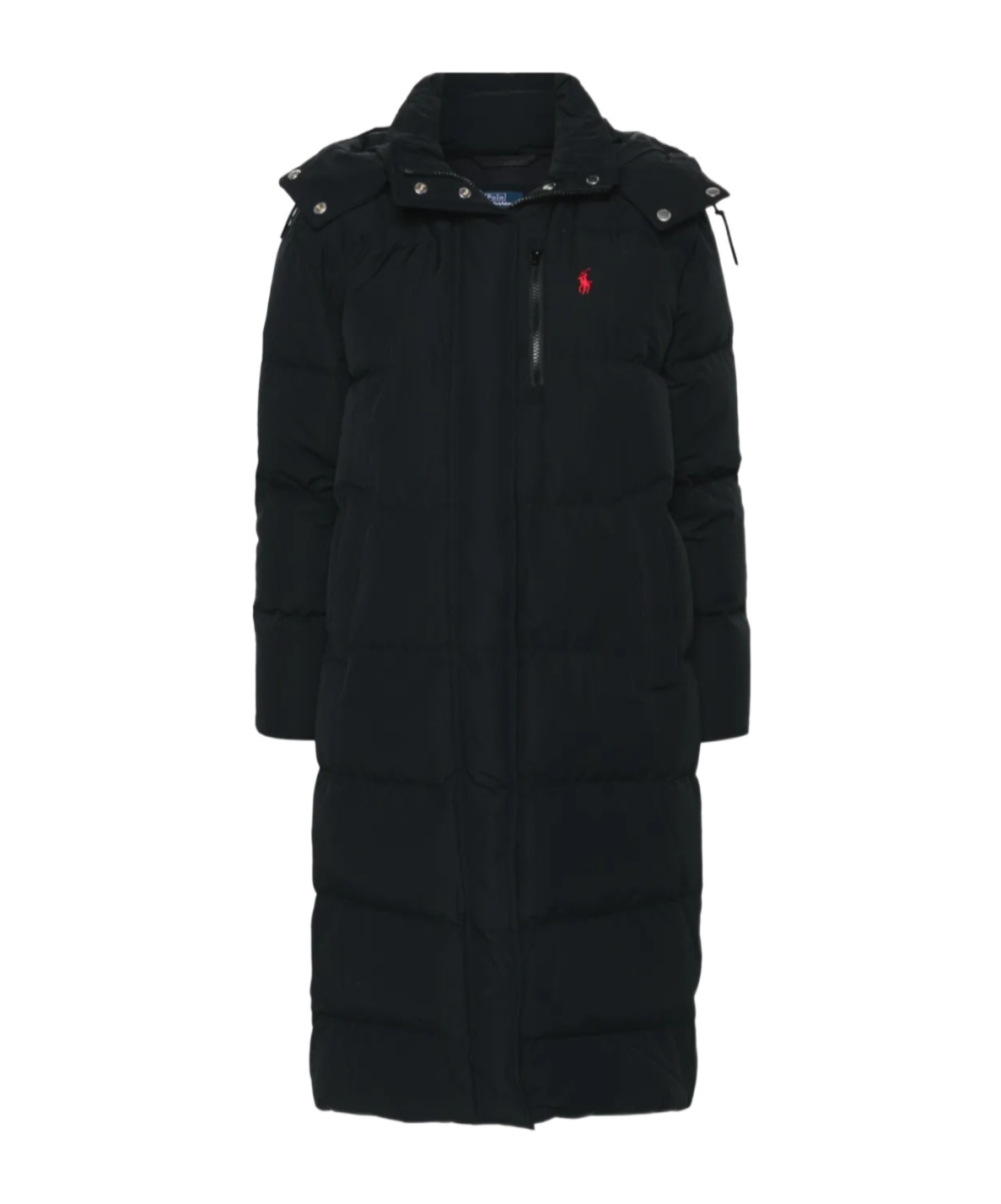 Polo Ralph Lauren Polo Pony-embroidered Zip-up Coat In Black