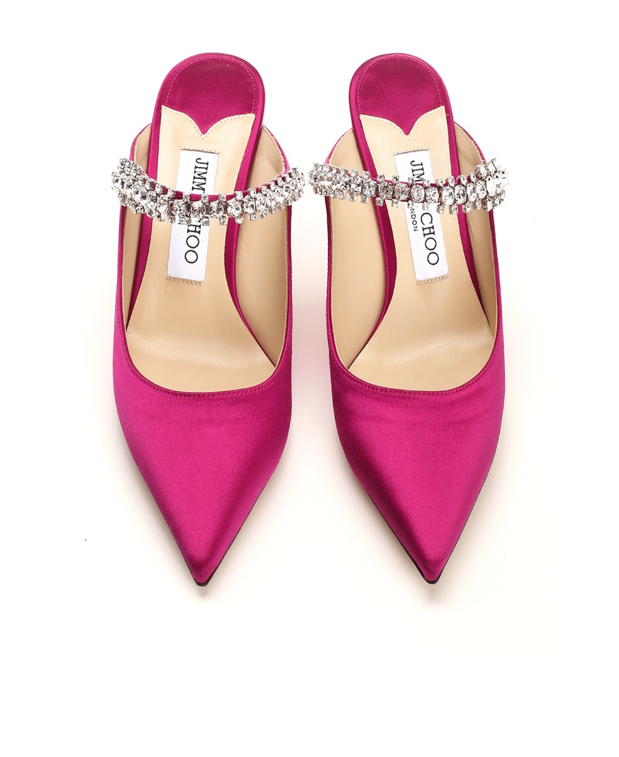 Jimmy Choo Croc-embossed Leather Bing 65 Mules In Red