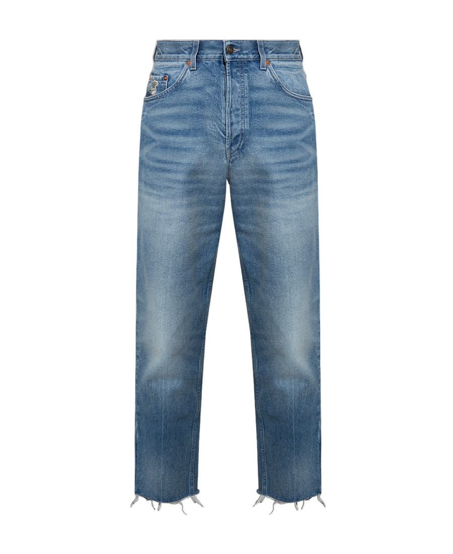 Gucci Jeans Carrot Fit In Cotone In Blue