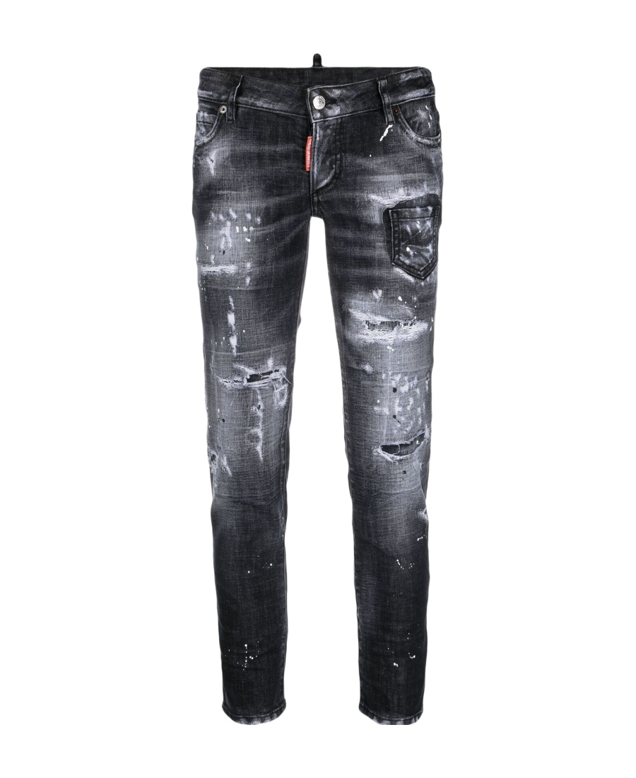 Dsquared2 Jennifer Cropped Skinny Jeans In Black
