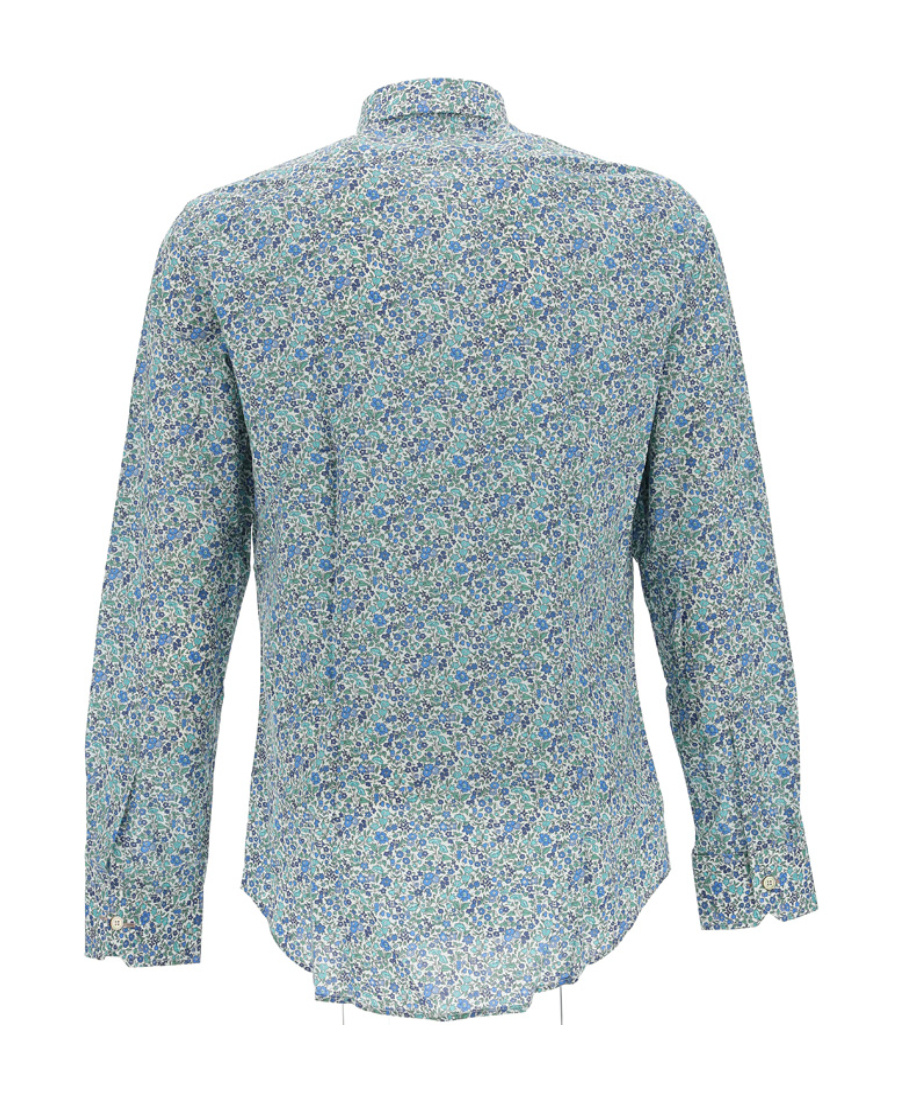 PAUL SMITH PAUL SMITH FLORAL-PRINTED CURVED HEM SHIRT
