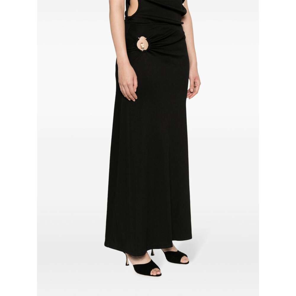 Christopher Esber Orbit Cut-out Flared Maxi Skirt In Black