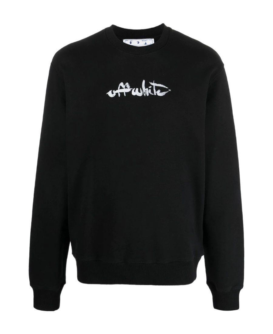 Off-white Black Painted Arrows-print Sweatshirt In Black