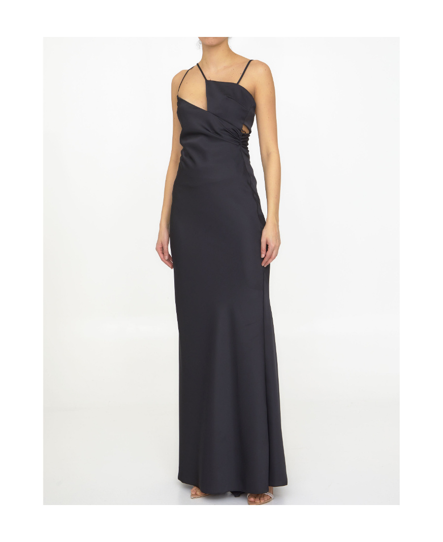 Attico Synthetic Fibers Dress In Black