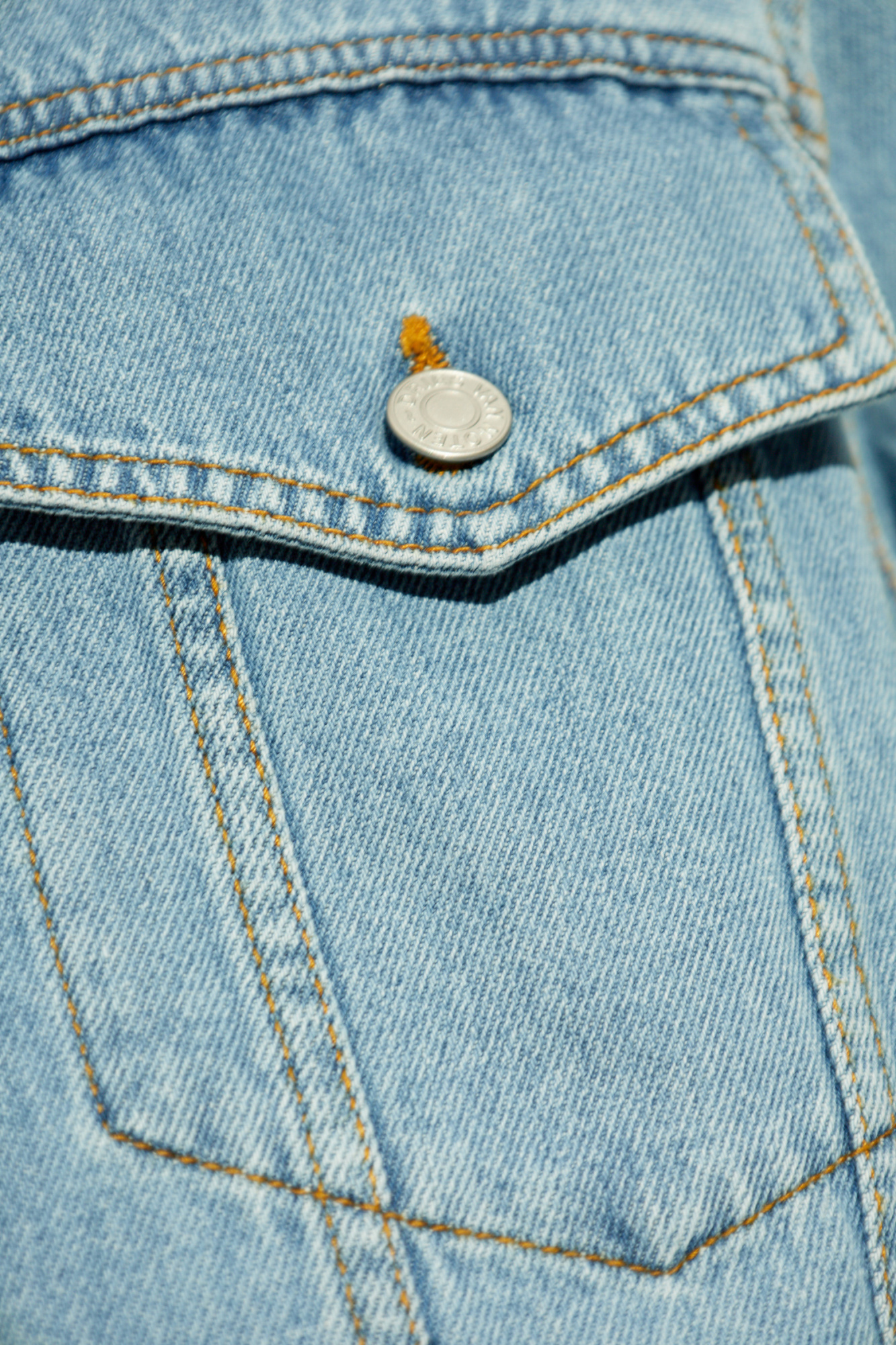 Dries Van Noten Long-sleeved Denim Coat In Blue