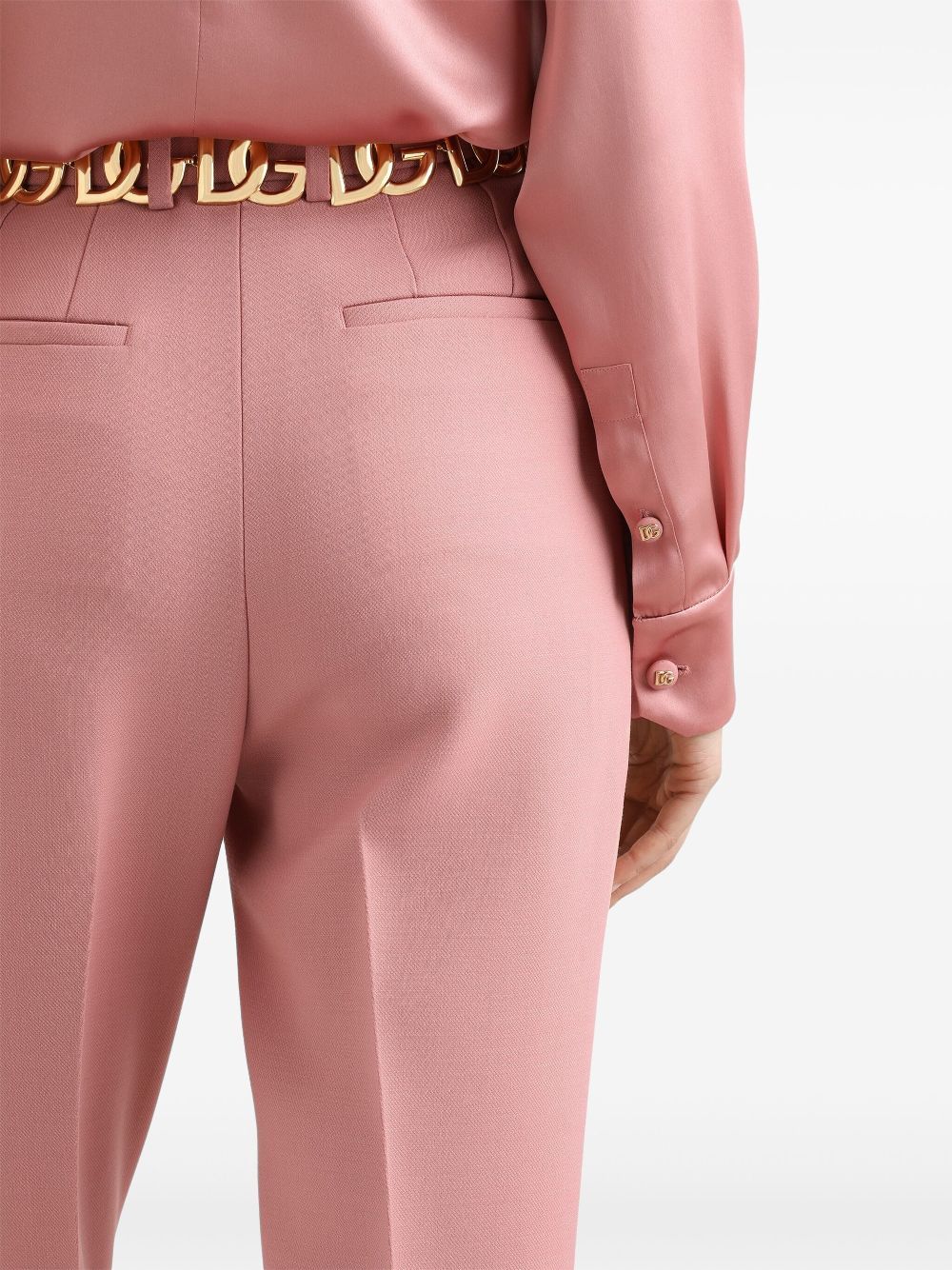 Shop Dolce & Gabbana Cowl-neck Blouse In Pink