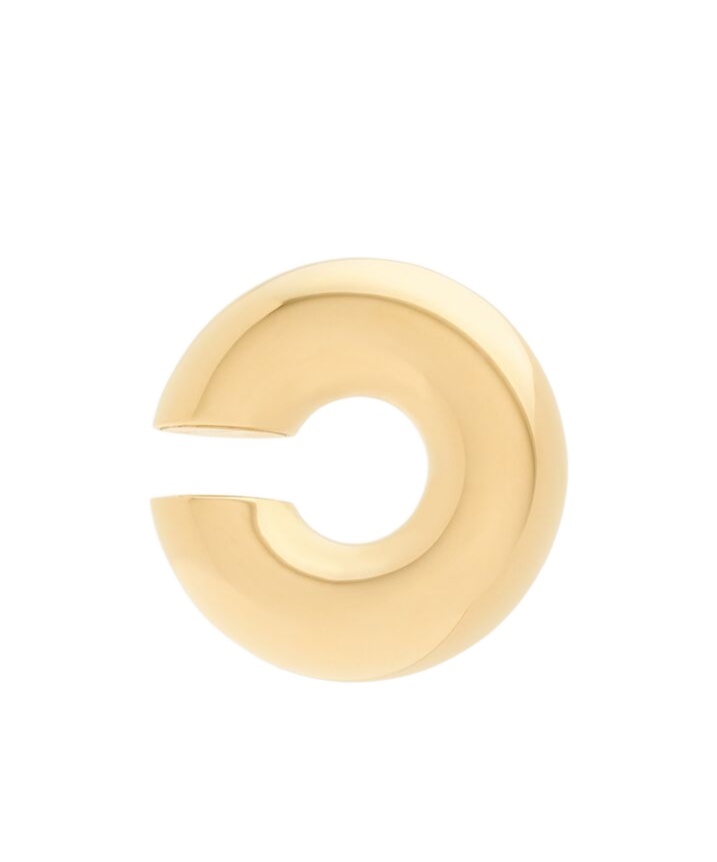 Saint Laurent Oversized Hoop Ear Cuff In Yellow