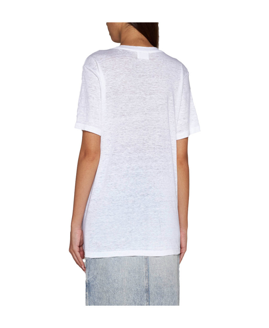 Isabel Marant Étoile Isabel Marant Etoile Zewel T Shirt With Flocked Logo In White