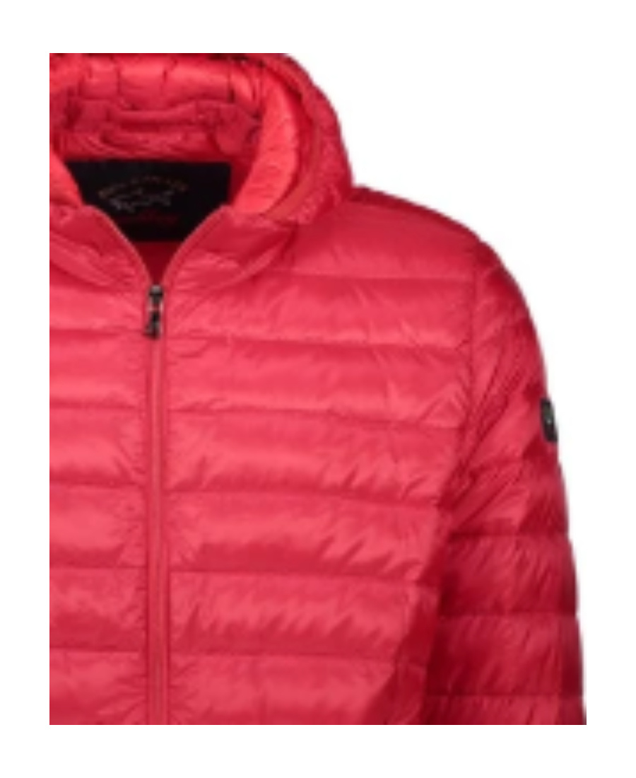 Paul & Shark Hooded Quilted Down Jacket In Red