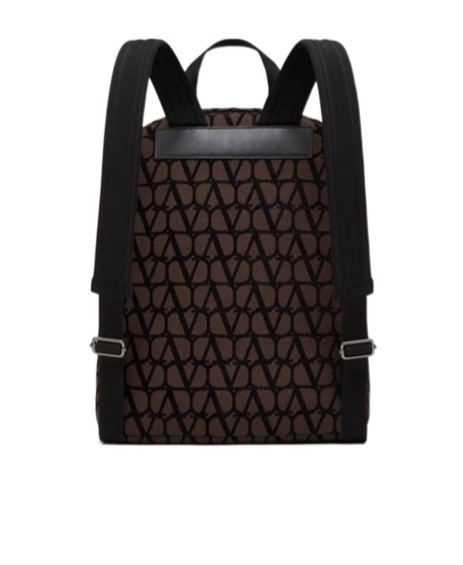 Valentino Toile Iconographe Leather-trim Backpack In Black