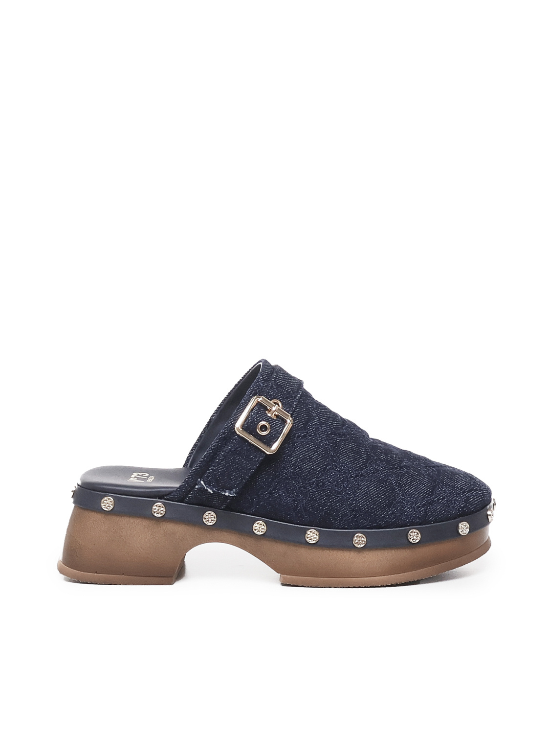 Shop V73 Nyala 55mm Denim Mules In Black