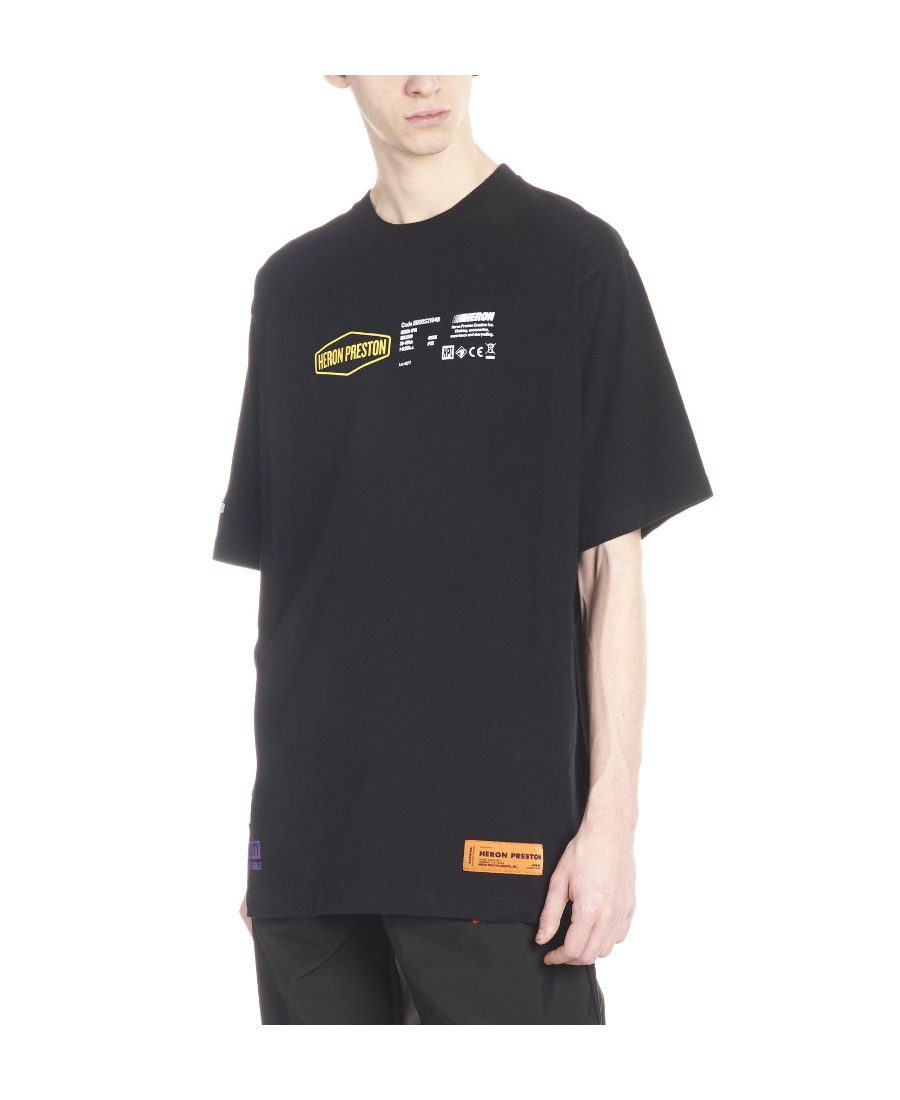 Heron Preston Logo Label T-shirt In Black