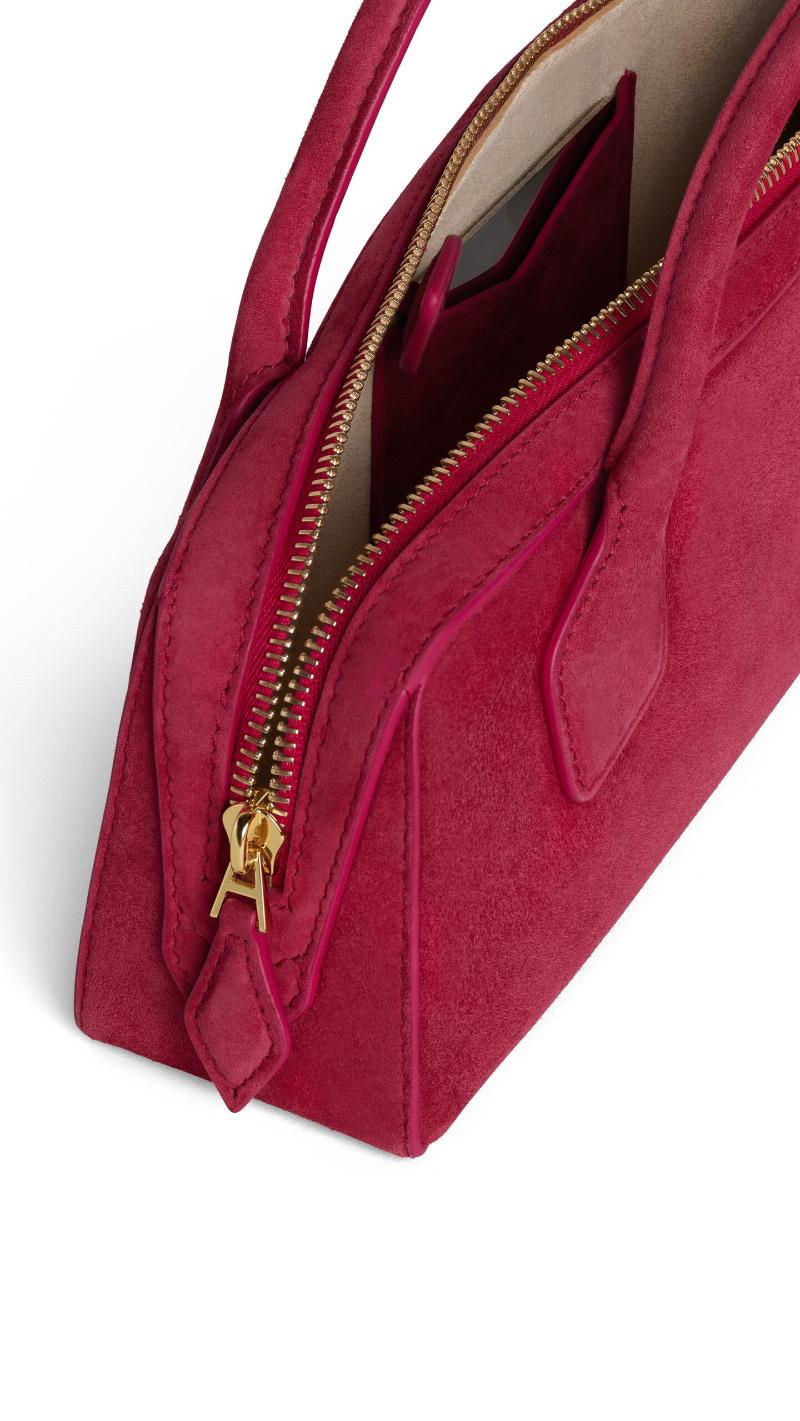 Alaïa Teckel Clutch Suede Handbag In Purple