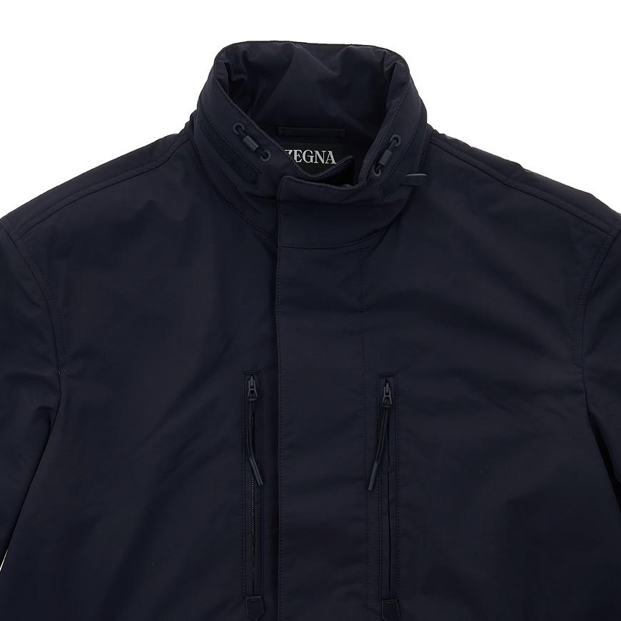 Shop Zegna Long-sleeved Casual Jacket In Black